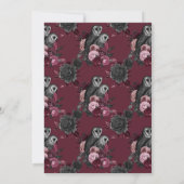 ブルゴーニュフローラフールズゴシック様式の花嫁の昼食会 招待状 (裏面)