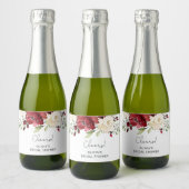 ブルゴーニュフローラブライダルシャワーきらめくワインラベ スパークリングワインラベル (ボトル)