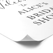 ブルゴーニュフローラブライダルシャワーウェルカムサイン ポスター (角)