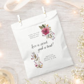 ブルゴーニュフローラブライダルシャワーキャンディフェイバーバッグ フェイバーバッグ (クリップ留めされた状態)