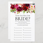 ブルゴーニュフローラブライダルシャワーゲーム (正面/裏面)