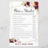 ブルゴーニュフローラブライダルシャワーゲーム，ウェディングシャワー (正面)