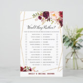 ブルゴーニュフローラブライダルシャワーゲーム，ウェディングシャワー (スタンド正面)