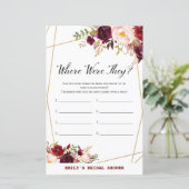 ブルゴーニュフローラブライダルシャワーゲーム，ウェディングシャワー (スタンド正面)