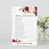 ブルゴーニュフローラブライダルシャワーゲーム，ウェディングシャワー (スタンド正面)