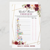 ブルゴーニュフローラブライダルシャワーゲーム，ウェディングシャワー (正面/裏面)