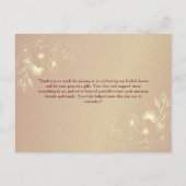 ブルゴーニュフローラブライダルシャワーサンキューカード インビテーションポストカード (裏面)