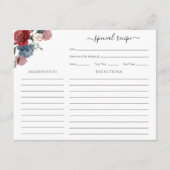 ブルゴーニュフローラブライダルシャワースクリプトレシピ エンクロージャーカード (正面)