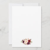 ブルゴーニュフローラブライダルシャワーティーパーティー招待状WB 招待状 (裏面)