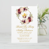 ブルゴーニュフローラブライダルシャワーティーパーティー招待状WG 招待状 (スタンド正面)