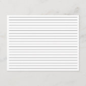 ブルゴーニュフローラブライダルシャワーレシピカード エンクロージャーカード (裏面)