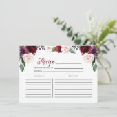 ブルゴーニュフローラブライダルシャワーレシピカード エンクロージャーカード (スタンド正面)
