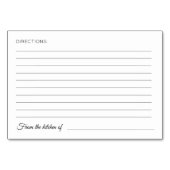 ブルゴーニュフローラブライダルシャワーレシピカード テーブルナンバー (裏面)