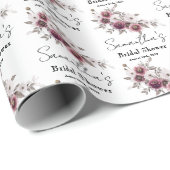 ブルゴーニュフローラブライダルシャワー包装紙 ラッピングペーパー (ロールコーナー)