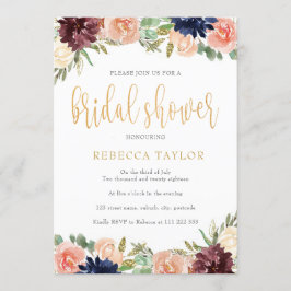 ブルゴーニュフローラブライダルシャワー 招待状