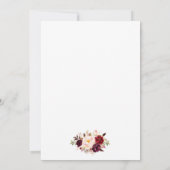 ブルゴーニュフローラブライダルブルンチバブリー金ゴールドグリッター 招待状 (裏面)