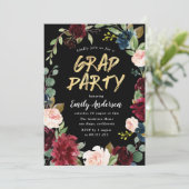 ブルゴーニュフローラブラシ版卒業パーティー 招待状 (スタンド正面)