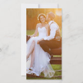 ブルゴーニュフローラブラック金ゴールド写真結婚の皆様に感謝 サンキューカード (裏面)