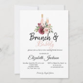 ブルゴーニュフローラブランチ&バブリーブライダルシャワー 招待状 (正面)