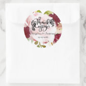 ブルゴーニュフローラブーケありがとう結婚とう ラウンドシール (バッグ)