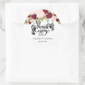 ブルゴーニュフローラブーケありがとう結婚とう ラウンドシール (バッグ)