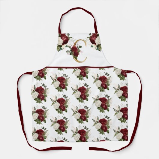 ブルゴーニュフローラブーケ – 金ゴールドトーンモノグラムC エプロン (正面)