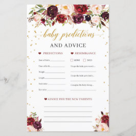 ブルゴーニュフローラベビー予測とアドバイスゲーム