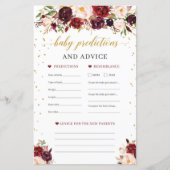 ブルゴーニュフローラベビー予測とアドバイスゲーム (正面)