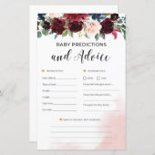 ブルゴーニュフローラベビー予測とアドバイスゲーム (正面/裏面)