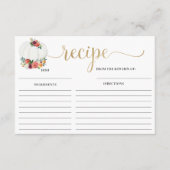 ブルゴーニュフローラホワイトカボチャブライダルシャワーレシピ エンクロージャーカード (正面)