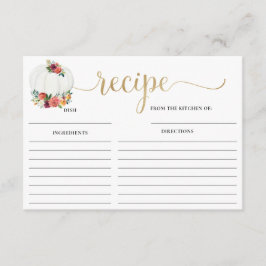 ブルゴーニュフローラホワイトカボチャブライダルシャワーレシピ エンクロージャーカード