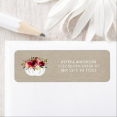 ブルゴーニュフローラホワイトカボチャ差出人住所 ラベル (インサイチュ)