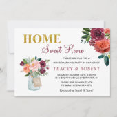 ブルゴーニュフローラホームスウィートホーム引っ越し祝いパーティー 招待状 (正面)