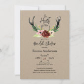 ブルゴーニュフローラボホ狩りはオーバーブライダルシャワー 招待状 (正面)