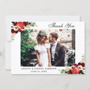 ブルゴーニュフローラボホ結婚さんの写真 サンキューカード