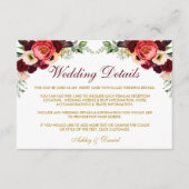 ブルゴーニュフローラボホ結婚の詳細挿入カードB エンクロージャーカード (正面)