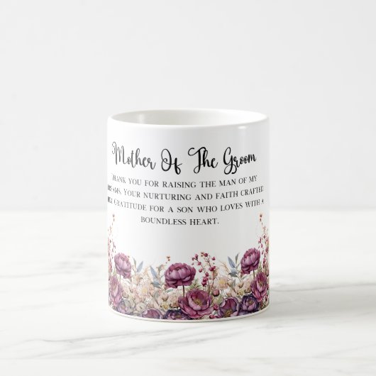 ブルゴーニュフローラマグの母 コーヒーマグカップ (中央)