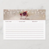 ブルゴーニュフローラメイスンジャーブライダルシャワーレシピ エンクロージャーカード (裏面)