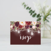 ブルゴーニュフローラメイスンジャールストリングライトRSVP インビテーションポストカード (スタンド正面)