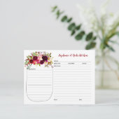 ブルゴーニュフローラメイスンジャール新しいレシピカード ポストカード (スタンド正面)