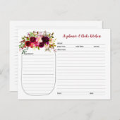 ブルゴーニュフローラメイスンジャール新しいレシピカード ポストカード (正面/裏面)