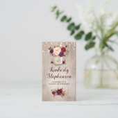 ブルゴーニュフローラメイスンジャー素朴カントリー 名刺 (スタンド正面)