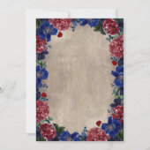 ブルゴーニュフローラメイスンジャー素朴リハーサルディナー 招待状 (裏面)