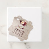 ブルゴーニュフローラメイスン結婚ジャーの歓迎バッグプレゼント フェイバータグ (インサイチュ)