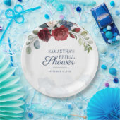 ブルゴーニュフローラモダンブライダルシャワーパーティー ペーパープレート (パーティー)