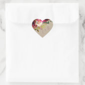 ブルゴーニュフローラモノグラムハート好意ステッカー3979 ハートシール (バッグ)