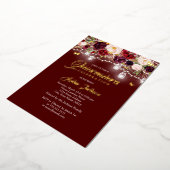 ブルゴーニュフローラライトキンセアニェラ 箔招待状 (回転した状態)