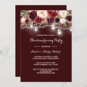 ブルゴーニュフローラライト引っ越し祝いパーティーパーティー 招待状 (正面/裏面)