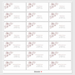 ブルゴーニュフローララインアートゲストアドレス シール