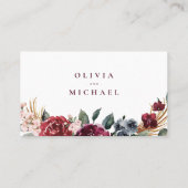 ブルゴーニュフローララス結婚トのウェブサイト挿入カード プレイスカード (裏面)